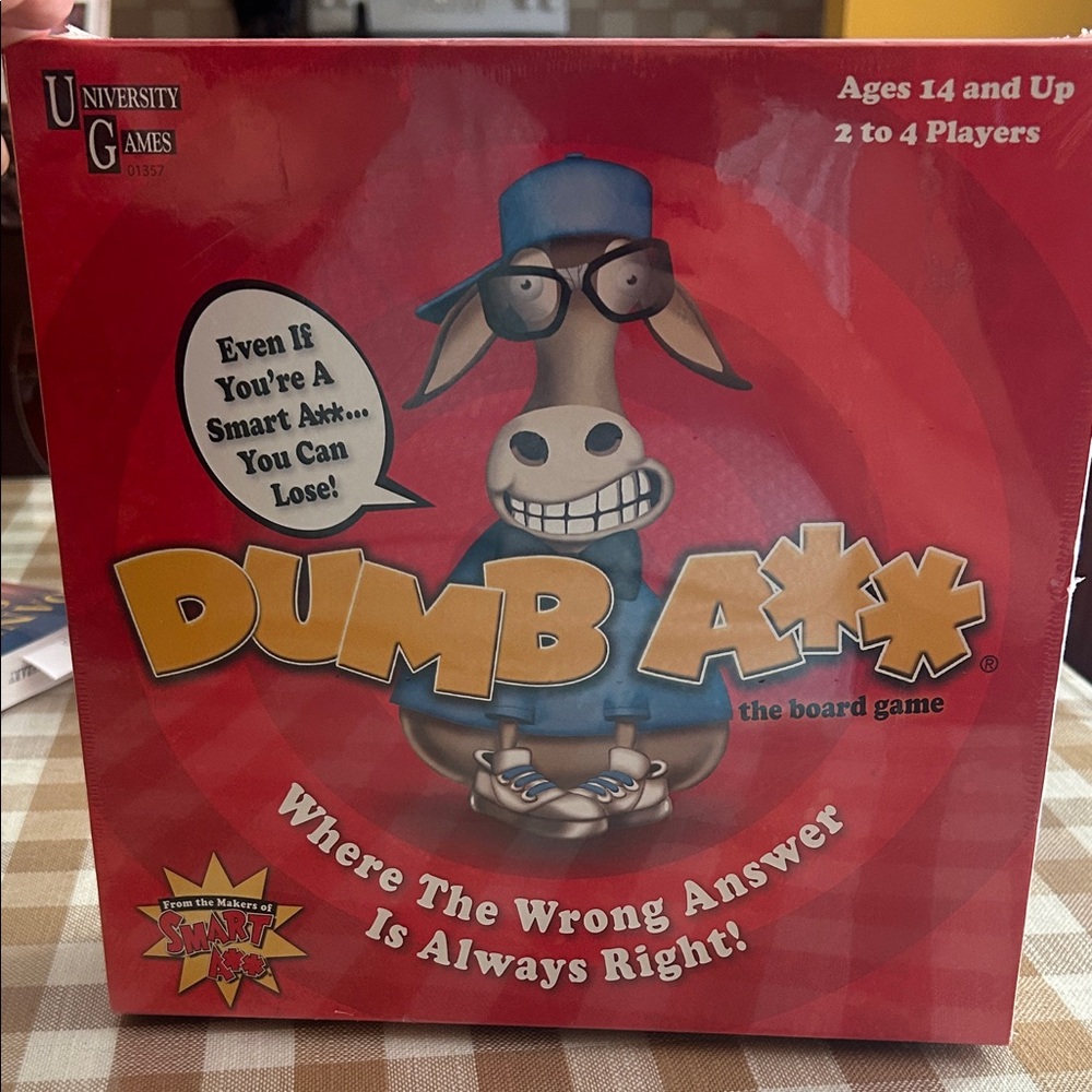 NWT University Games Dumb A** Board Game - Red